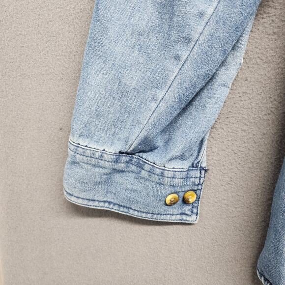 CE Schmidt Workwear Shirt Mens 2XLT Denim Chambray Long Sleeve Button Up Utility - Picture 10 of 14